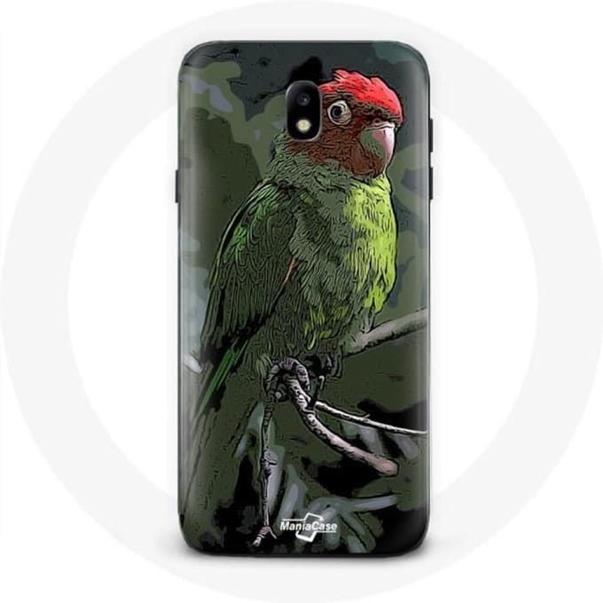 Coque Samsung Galaxy J3 2017 Pionus Perroquet Rouge Vert