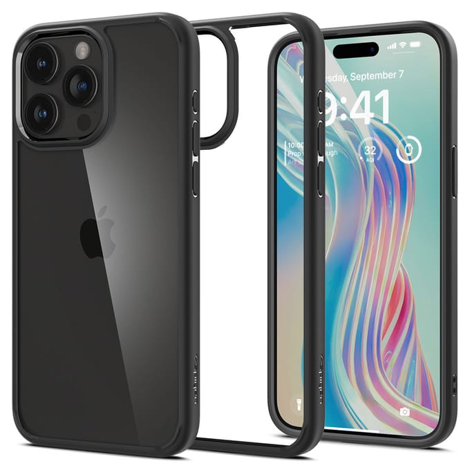 Spigen Ultra Hybrid Backcover voor de Apple iPhone 15 Pro Max - Matte Black