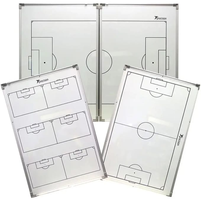 Precision voetbal coachbord dubbelzijdig magnetisch 90x120cm draagbaar.