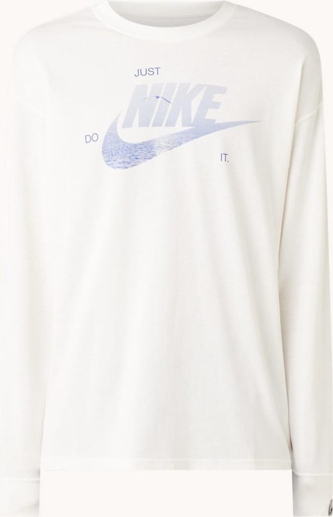 Nike Longsleeve met logo- en backprint - Wit - Maat XL