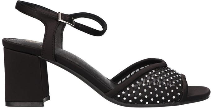 La Strada Sandaal Blokhak Zwart Mesh - Damesschoenen - Maat - 37