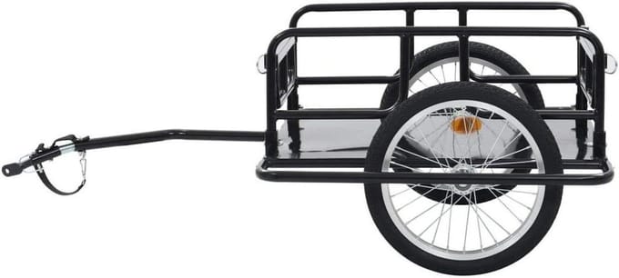 Fietskar - Transportkar - Goederen Vervoeren - Inklapbaar - 50 kg draagvermogen - Zwart