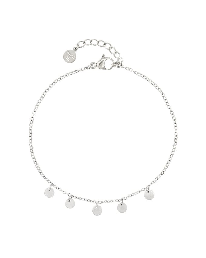 Mint15 Armband kleine muntjes - Zilverkleur RVS/Stainless Steel
