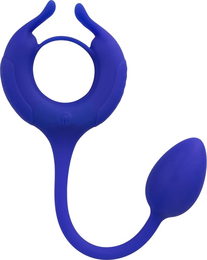 Calexotics - Admiral Cockring met Verzwaarde Vibrerende Buttplug - Blauw