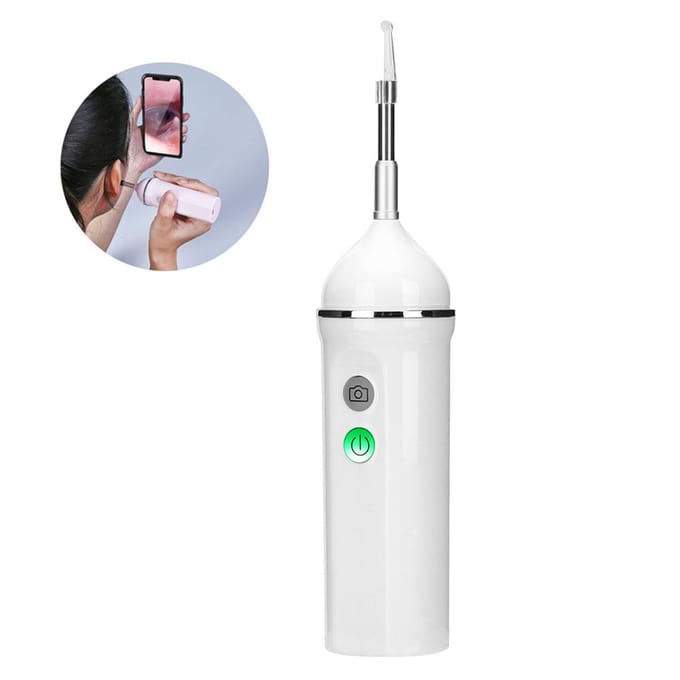 5,5 mm Draadloze Wifi Oorinspectie Endoscoop Camera Handheld Otoscoop met LED-licht (Wit) white