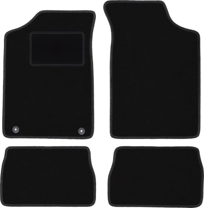 Zwarte veloursmatten voor: Peugeot 106 hatchback (1991-2003)