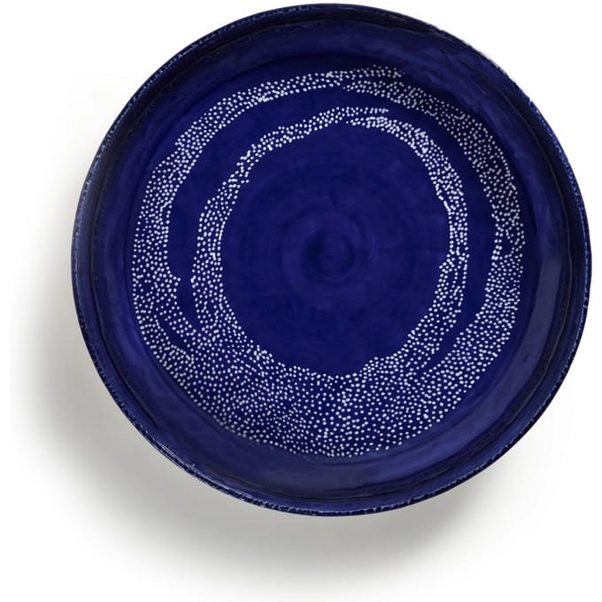 Serax Feast Dienblad M - blauw/ dot wit
