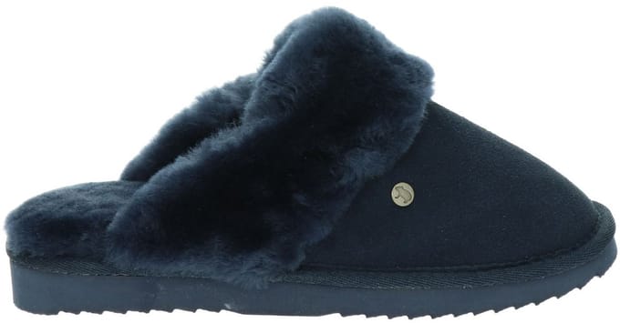 Warmbat Flurry Suede Dames Sloffen - Donker Marineblauw