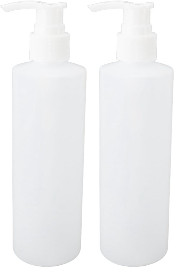 Dailygoods- Pompfles 250 ml - Hervulbare Zeepdispenser - Pompflessen - Massageolie/Pompflessen - 2 Stuks - Efficiënt Doseren - Dispenserfles