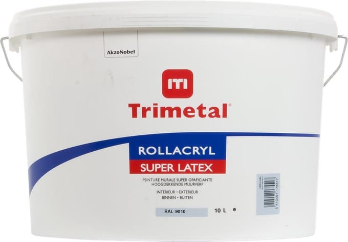 Trimetal Rollacryl Superlatex - Wit 9010 10L