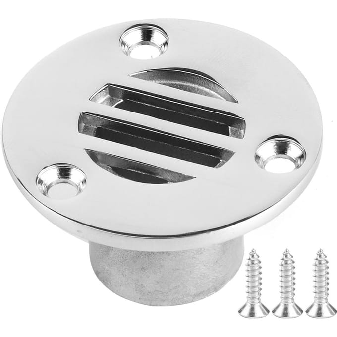 Siphon de sol en acier inoxydable 316, accessoires pour bateaux et yachts, 22 mm (78 pouces) black