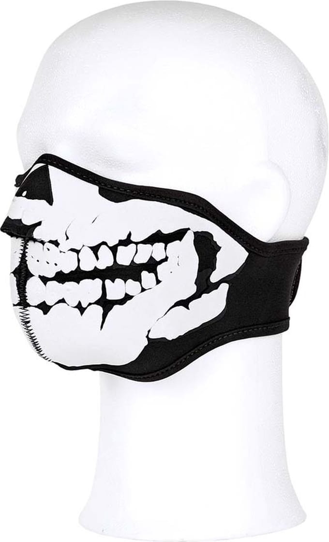 Biker Mask Neoprene Skull 3D zwart
