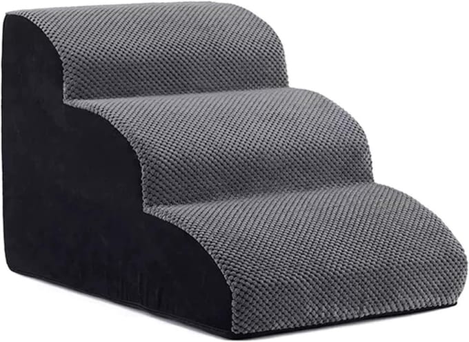 Hondenhelling - Huisdierentrap - Hoger Plaats Bereiken - Stevig Bodemsteun - 40 cm Breed - Grijs
