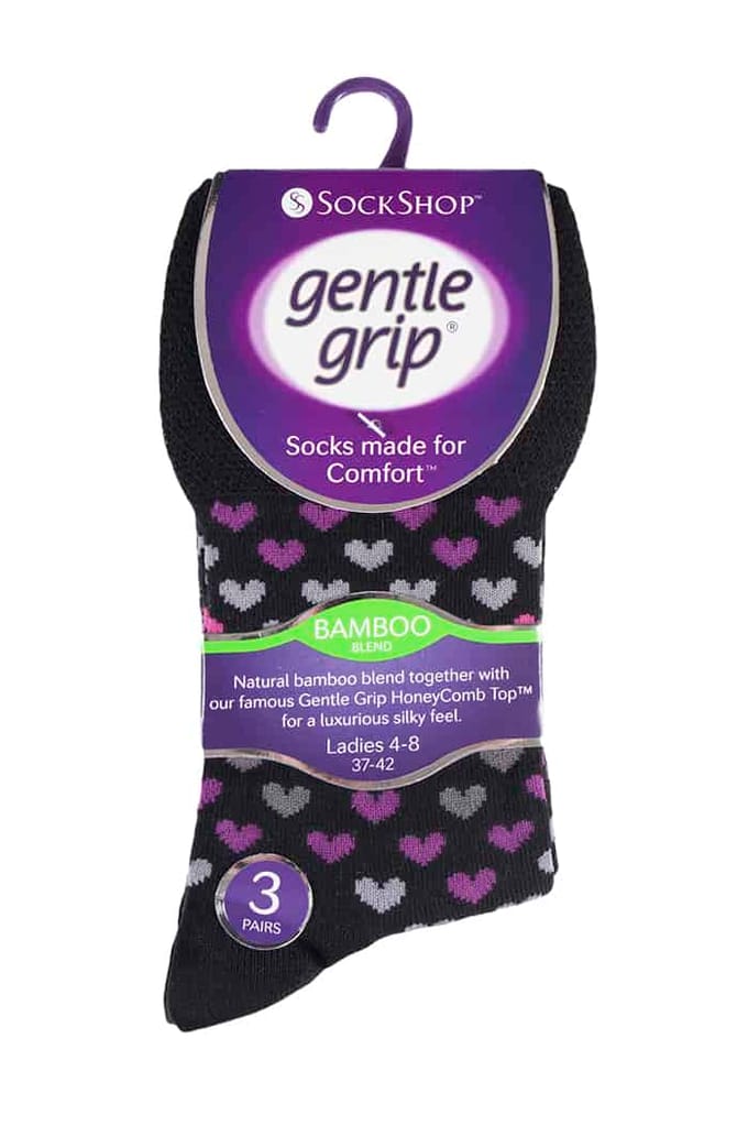 6 stuks sokken zonder elastiek bamboesokken met zachte grip voor dames - SOLRM33
