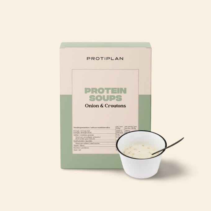 Protiplan - Uiensoep met croutons - 7 x 26,5 g - Eiwitrijk - Gezond afvallen