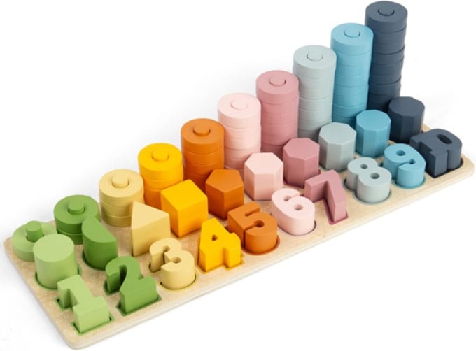 BigJigs houten telspel educatief speelgoed - 1-10 Counting Board.