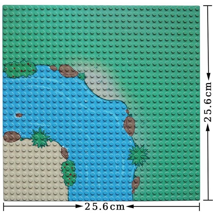 Briques de Construction Plaques de Base Ville DIY Plages Maritimes Îles Rivière Prairies Plaques 32x32 Points Briques de Construction à Petites Particules Jouets