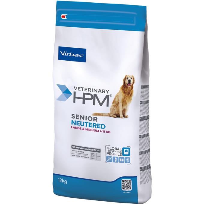 Virbac Veterinary HPM Senior Hond Gecastreerd Large & Medium - Dubbelpak: 2 x 12 kg