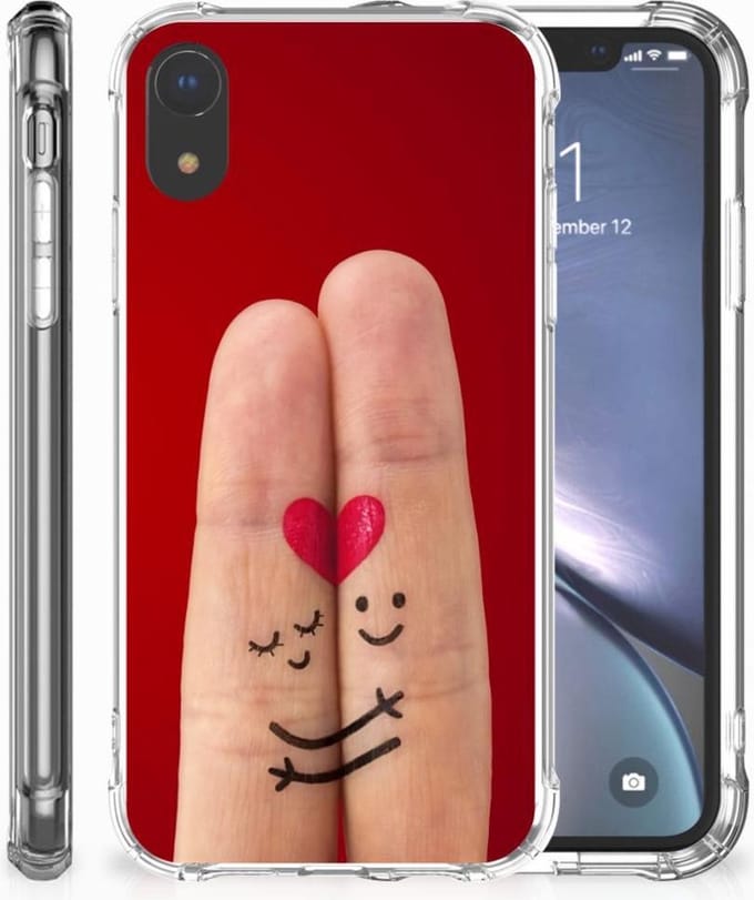 Apple iPhone Xr Anti Shock Bumper Case Liefde - Origineel Romantisch Cadeau