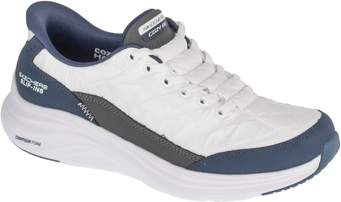 Skechers Slip-ins Cozy Fit dames sneakers blauw wit