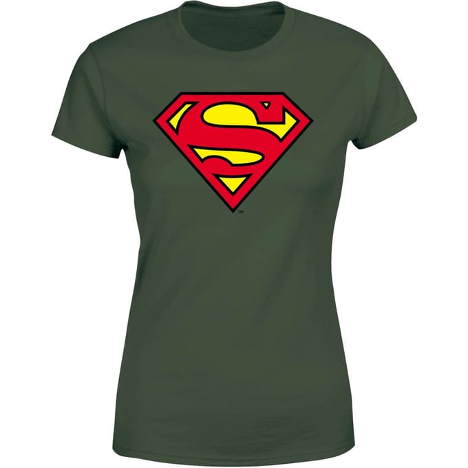 Official Superman Shield Women's T-Shirt - Green - S