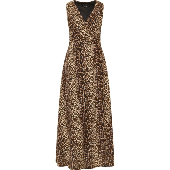 Faina Maxi-jurk met luipaardprint nelice Dames beige leo
