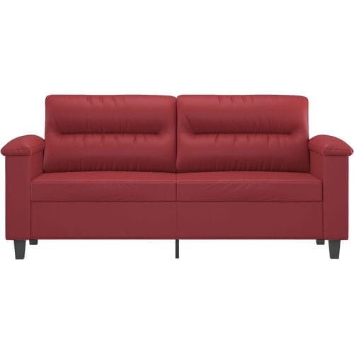 vidaXL - Tweezitsbank - 140 - cm - kunstleer - wijnrood