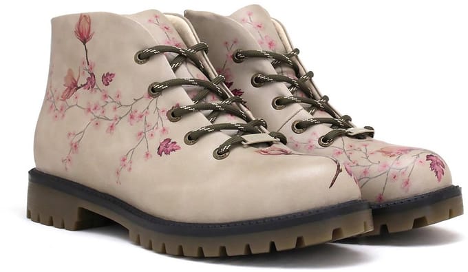 Goby Sakura Boots – Dames Veterboots – Vegan Leer – Handgemaakt – Maat 35