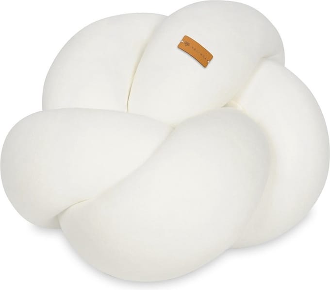 Knoopkussen - wit - 40x36 cm - sierkussen