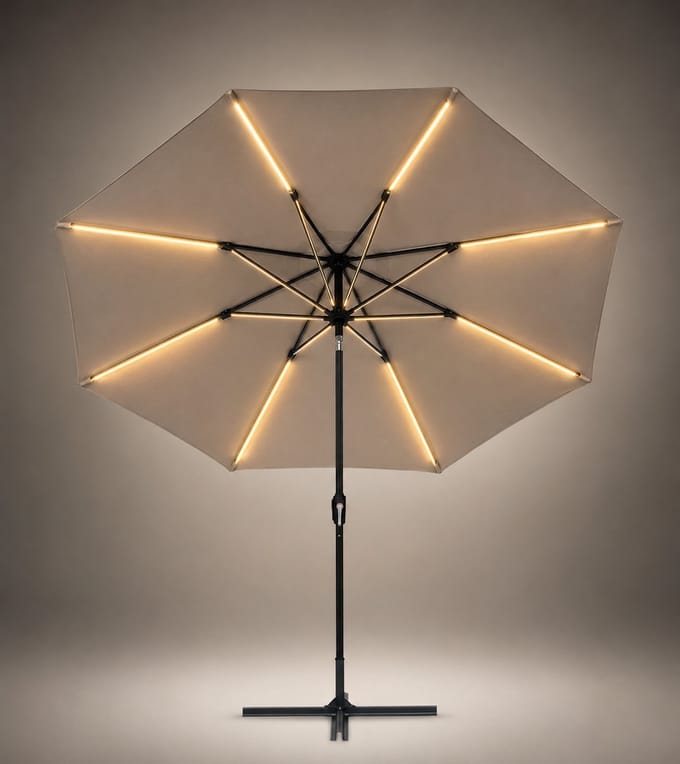 SenS Line 2206-OW-S Parasol met Ledverlichting door Solar..