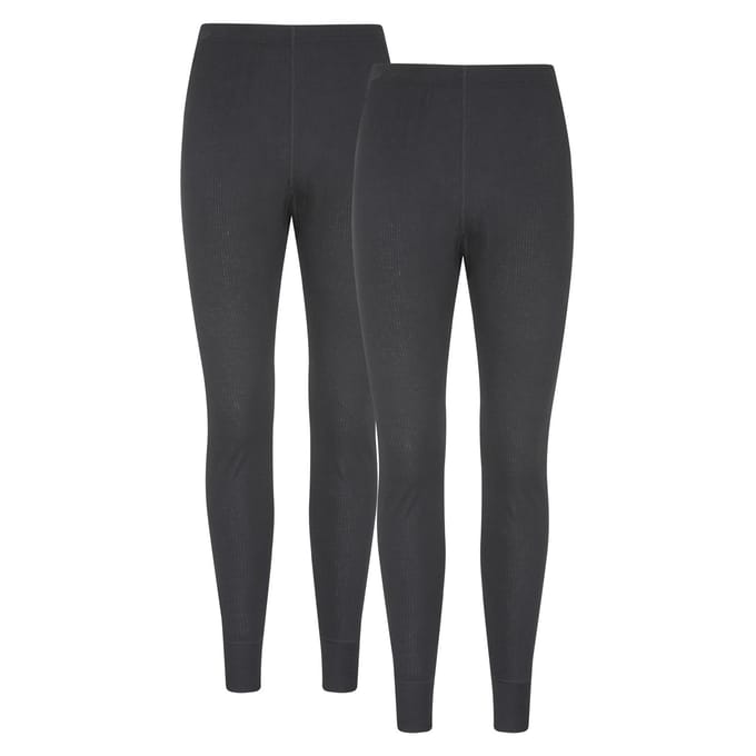 Mountain Warehouse Heren Talus Base Layer Broek (Set van 2) (Zwart)