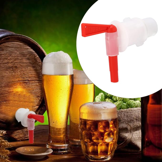 Rood Plastic Bierbrouwemmer Kraan Tappunt Bottelkraan voor Bierbrouwen white