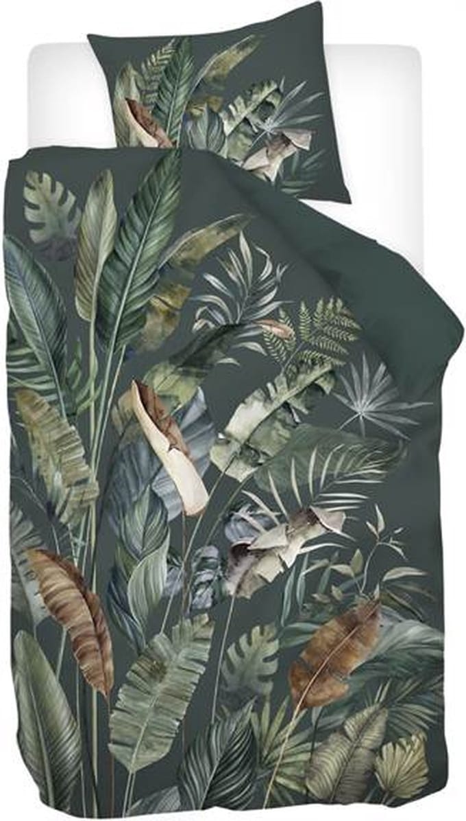 Snoozing Jaron Dekbedovertrek - Eenpersoons - 140x200/220 cm - Groen