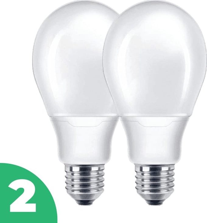 Sidef Spaarlamp E27 - 5W (25W) - Warm Wit Licht - Niet Dimbaar - 2 stuks
