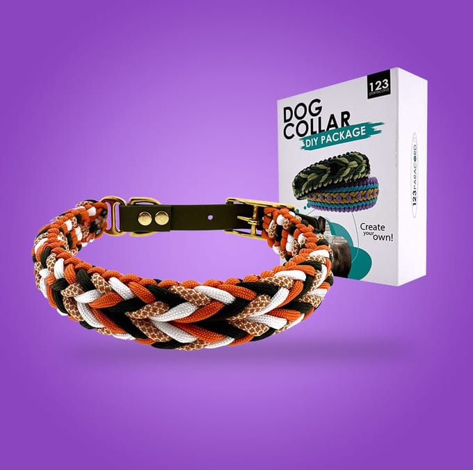 Paracord Luna's Crossed Colours halsband - DIY set