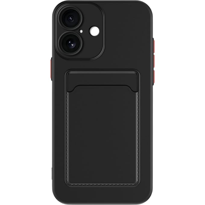 CaseBody Apple iPhone 17 Telefoonhoesje met Kaarthouder Zwart