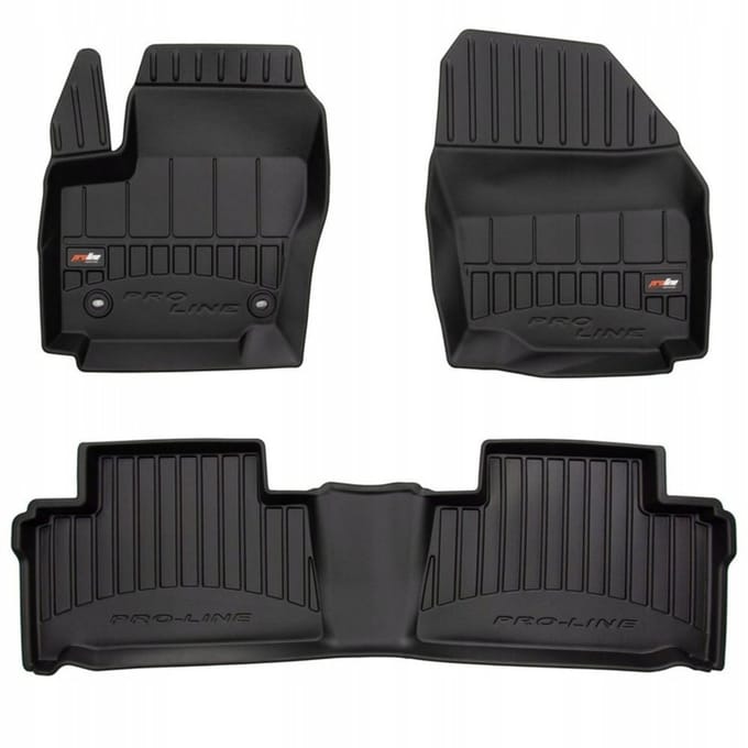 Frogum - 3D Pro-Line - Automatten Set - Geschikt voor FORD Galaxy II 2006-2015 - Hoge Rand 6cm - Afstand Stoppers 25cm