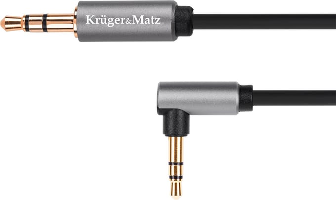 Krüger&Matz Basic - Kabel - Jack 3.5 mm - Koppelstuk - Knikbestendig