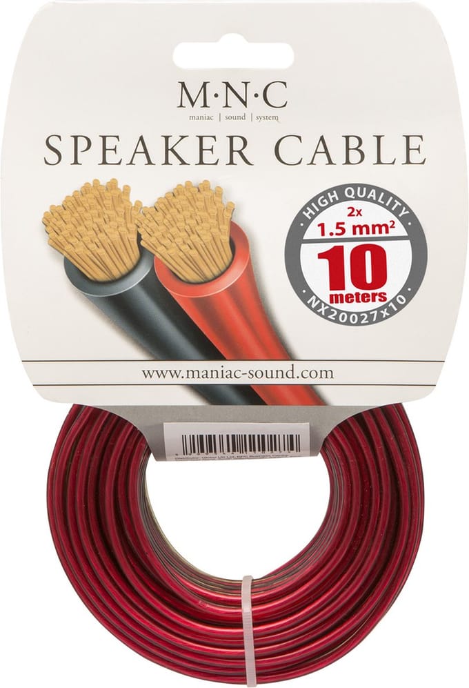 Luidsprekerkabel - Speakerkabel - Audiokabel 10m - 10 meter - 2 x 1,5 mm² - NX20027X10