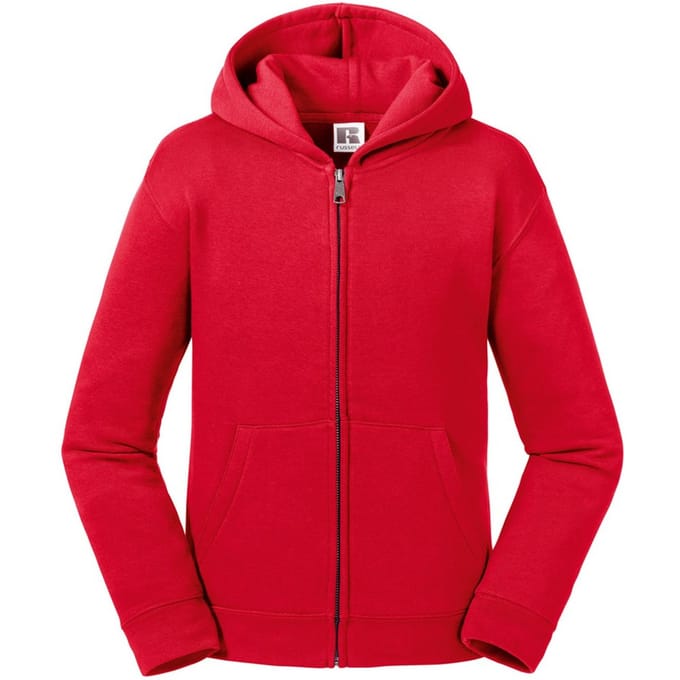 Russell Kinderen/kinderen Authentieke Zip Hooded Sweatshirt (Klassiek rood)