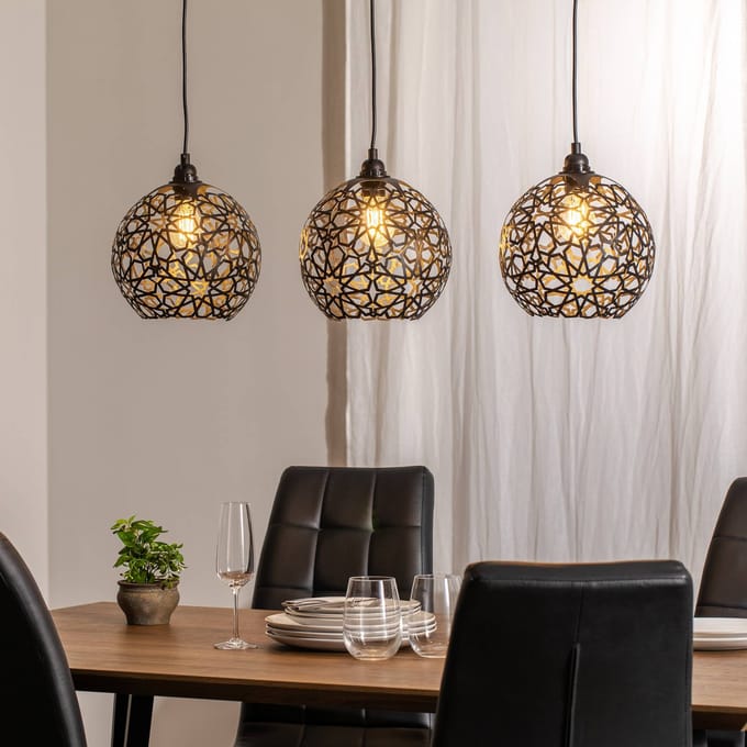 Opviq Hanglamp Fellini MR-786 3-lamps lineair zwart