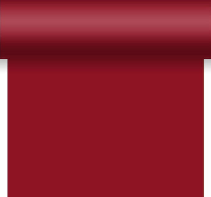Duni tafelloper - 2x - papier - bordeaux rood- 480 x 40 cm - Tafellopers