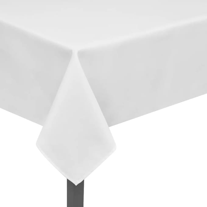 vidaXL - Tafelkleden - wit - 5 - stuks - 220 - x - 130 - cm