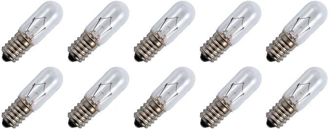 Signaallamp E14 24V 10W - 416 mAh - 10 stuks - T16 Gloeilamp Ø16mm - 54mm - 2500K - Dimbaar