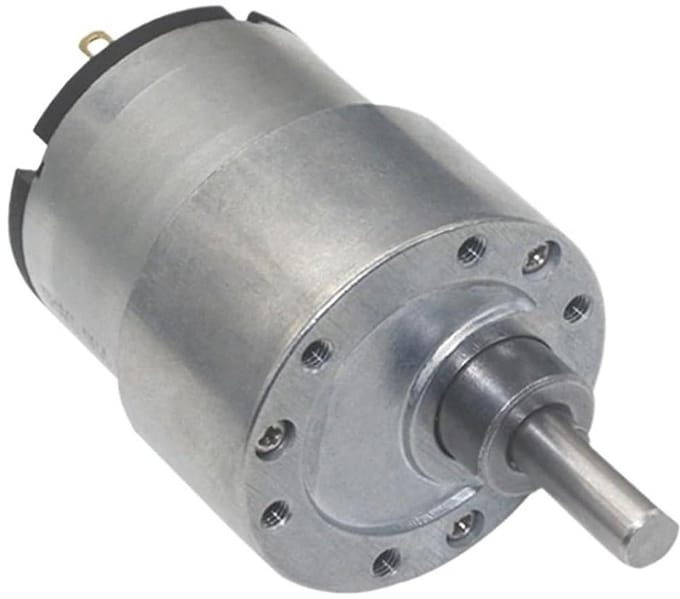 DC Reductiemotor - Metaal Motor - Apparatuur Aansturen - Groot Koppel - 37mm Versnellingsbak - Zilver