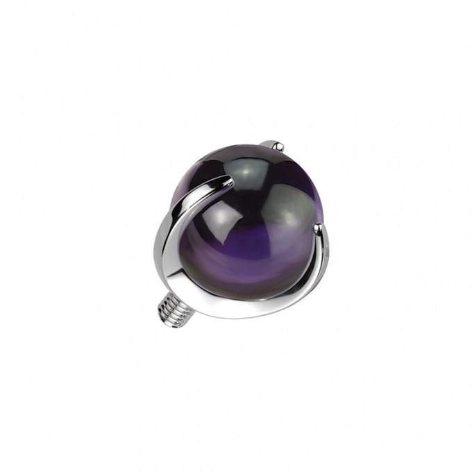 Dermal top Amethist steen 1.6mm - LMPiercings