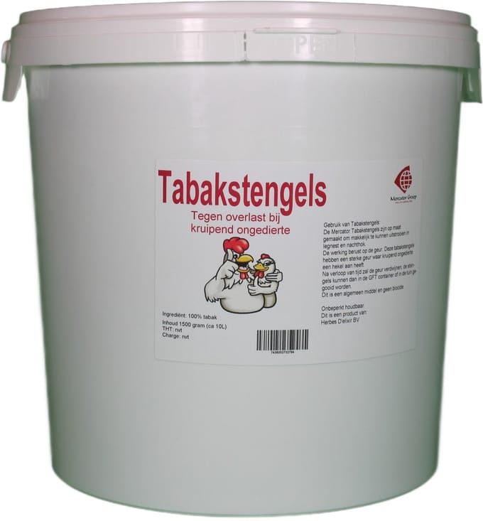 Mercator-groep Tabakstelen - 10 Liter Emmer - 3 kg - Kort Tabakstro