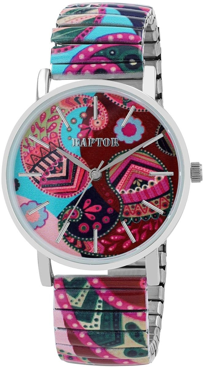 Raptor Herenhorloge siliconen JW20204 met echte leren band, 5ATM, basic, modern, zakelijk