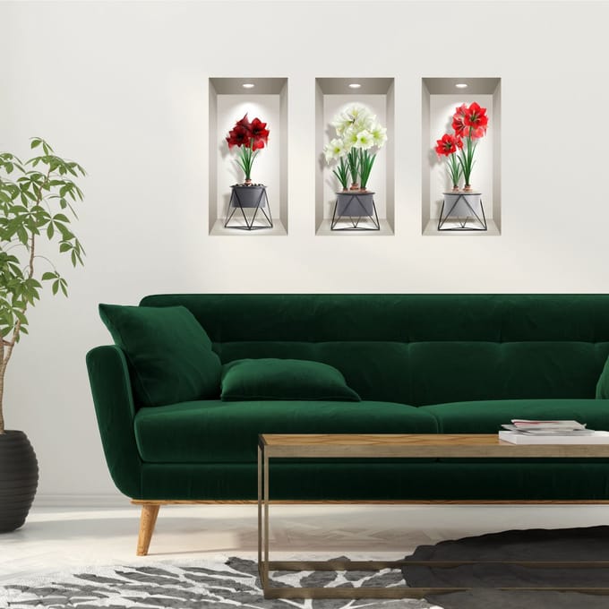 3D fleur-de-lis-sticker, 60 x 90 cm