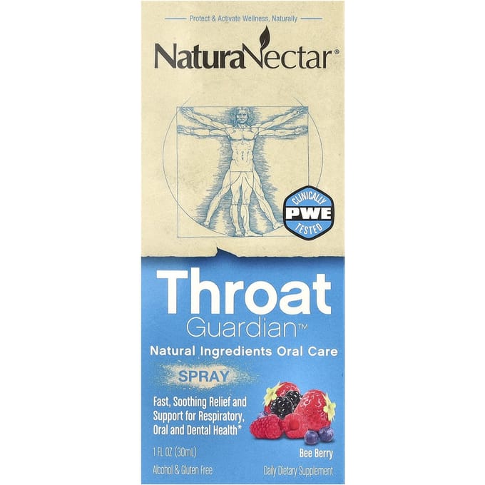 NaturaNectar, Keelbeschermer™ Spray, Bijenbes, 1 fl oz (30 ml)